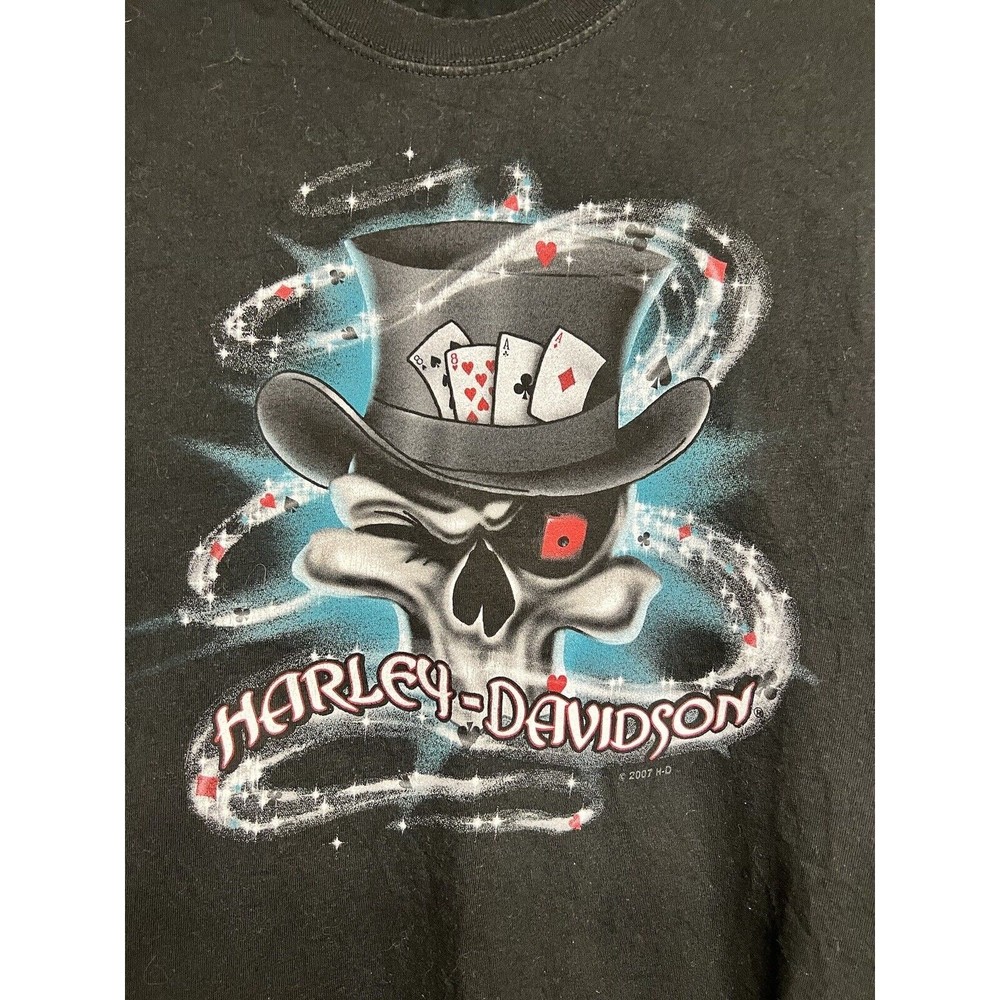 Harley-Davidson Skull w/ Cards T Shirt Men’s Size XL? - Picture 5 of 5